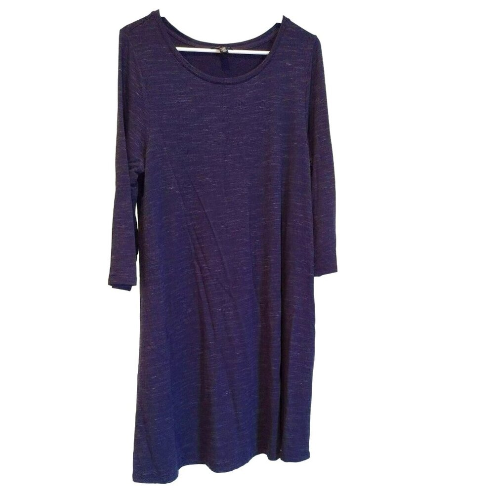 Hilary Radley T-Shirt Dress, Size XL, Blue Jersey Knit, 3/4 Sleeve, Loungewear
